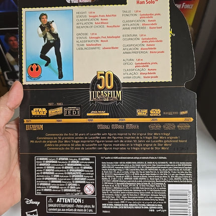 Star Wars The Black Series Han Solo 6-Inch-Scale Lucasfilm 50th Anniversary New