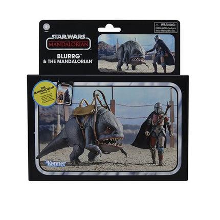 Figuras de acción de Star Wars The Vintage Collection Blurrg &amp; The Mandalorian a escala de 3 3/4 pulgadas
