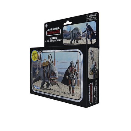Figuras de acción de Star Wars The Vintage Collection Blurrg &amp; The Mandalorian a escala de 3 3/4 pulgadas