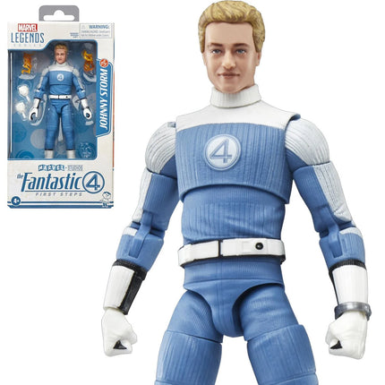 Figura de acción de Johnny Storm de 6 pulgadas de Los Cuatro Fantásticos: Primeros pasos de la serie Marvel Legends