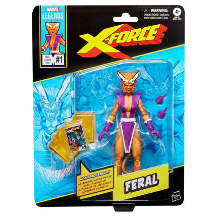 Figura de acción de 6 pulgadas de la serie Marvel Legends de X-Men X-Force Feral 