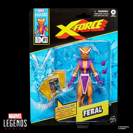 Figura de acción de 6 pulgadas de la serie Marvel Legends de X-Men X-Force Feral 