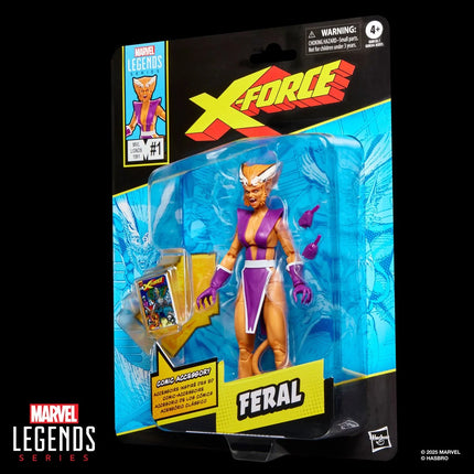 Figura de acción de 6 pulgadas de la serie Marvel Legends de X-Men X-Force Feral 