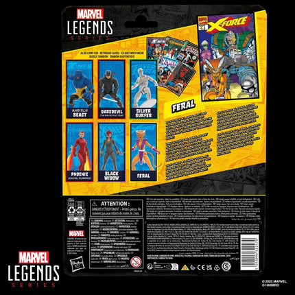Figura de acción de 6 pulgadas de la serie Marvel Legends de X-Men X-Force Feral 