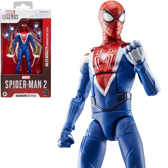 Figura de acción de Spider-Man Marvel Legends Series Gamerverse Peter Parker con traje negro de 6 pulgadas