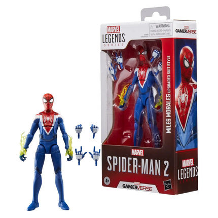 Figura de acción de Spider-Man Marvel Legends Series Gamerverse Peter Parker con traje negro de 6 pulgadas