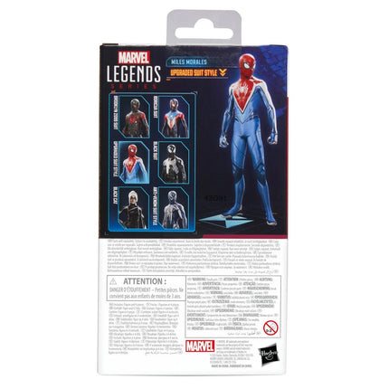 Figura de acción de Spider-Man Marvel Legends Series Gamerverse Peter Parker con traje negro de 6 pulgadas
