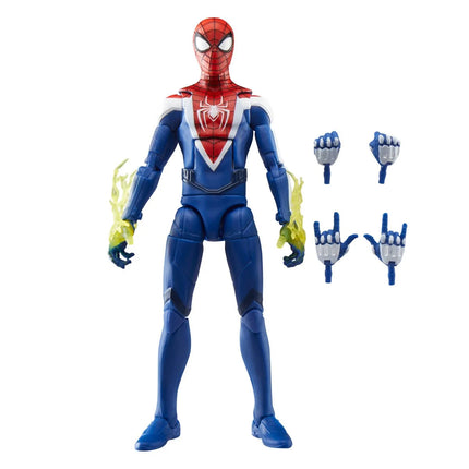 Figura de acción de Spider-Man Marvel Legends Series Gamerverse Peter Parker con traje negro de 6 pulgadas