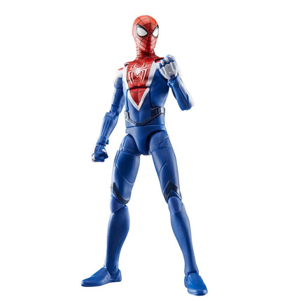 Figura de acción de Spider-Man Marvel Legends Series Gamerverse Peter Parker con traje negro de 6 pulgadas