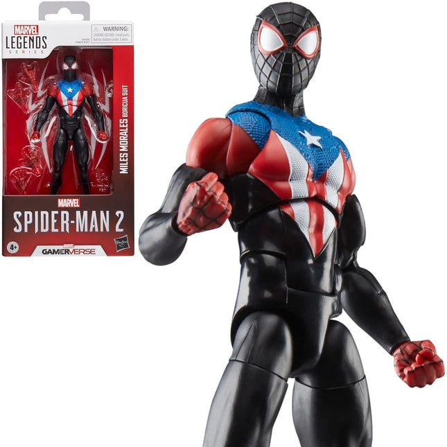 Figura de acción de Spider-Man Marvel Legends Series Gamerverse Peter Parker con traje negro de 6 pulgadas