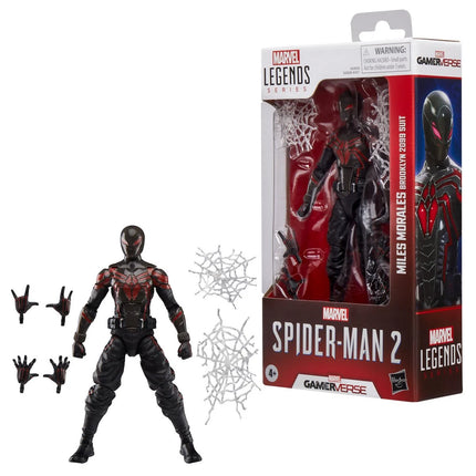 Figura de acción de Spider-Man Marvel Legends Series Gamerverse Miles Morales Brooklyn 2099 de 6 pulgadas