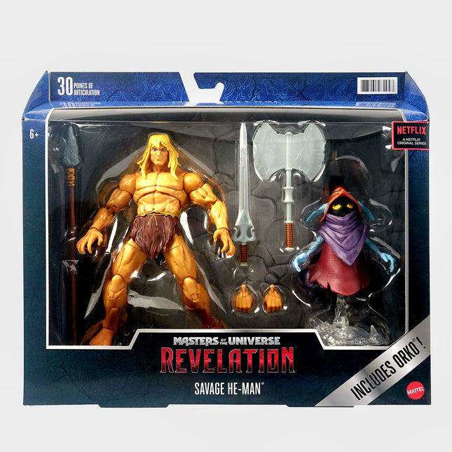 Masters of the Universe Revelation Netflix Series Savage He-Man 7in Action Fig.