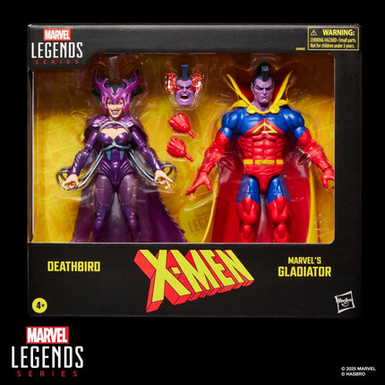 Figuras de acción de 6 pulgadas de Deathbird y Gladiator de Marvel de la serie X-Men Marvel Legends